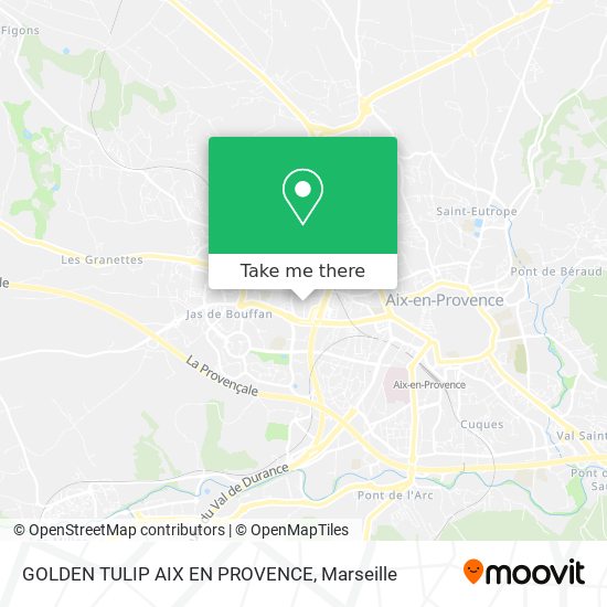 GOLDEN TULIP AIX EN PROVENCE map