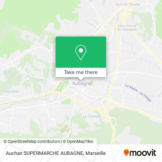 Auchan SUPERMARCHE AUBAGNE map