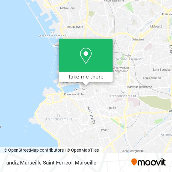 Mapa undiz Marseille Saint Ferréol