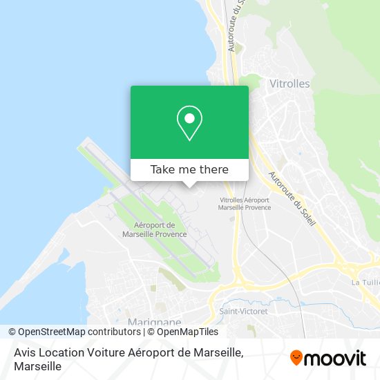 Avis Location Voiture Aéroport de Marseille map