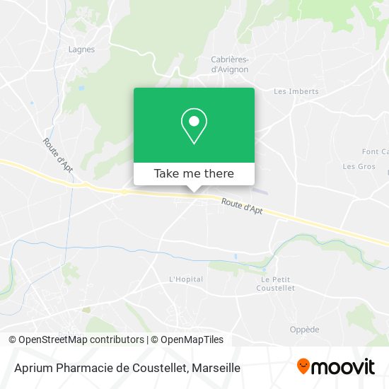 Mapa Aprium Pharmacie de Coustellet