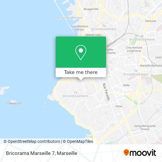 Bricorama Marseille 7 map