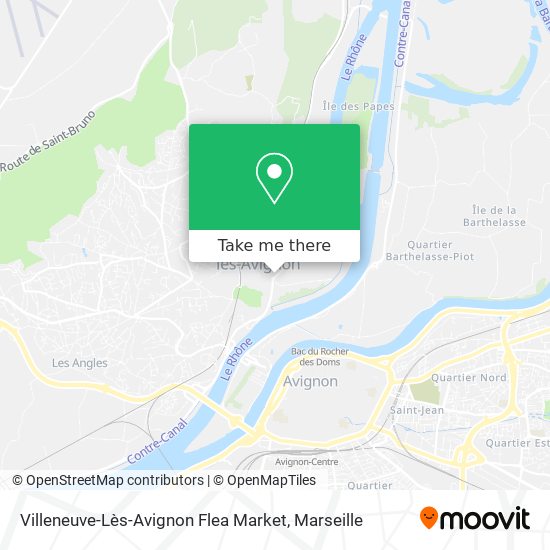 Villeneuve-Lès-Avignon Flea Market map