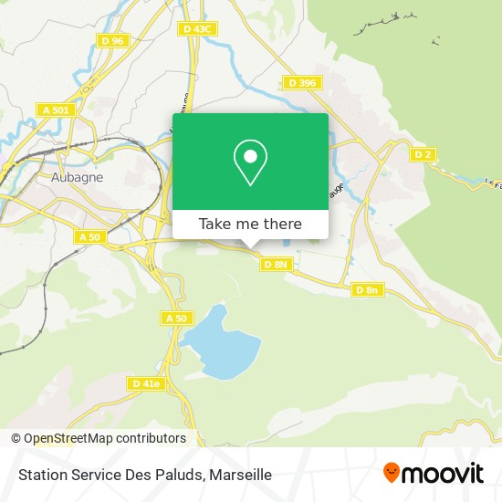 Station Service Des Paluds map