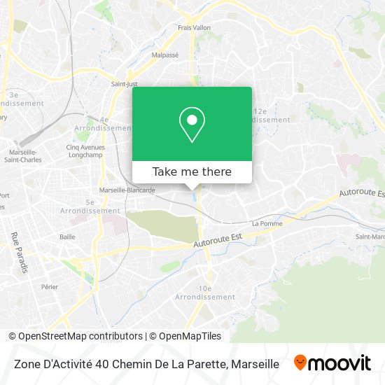 Zone D'Activité 40 Chemin De La Parette map