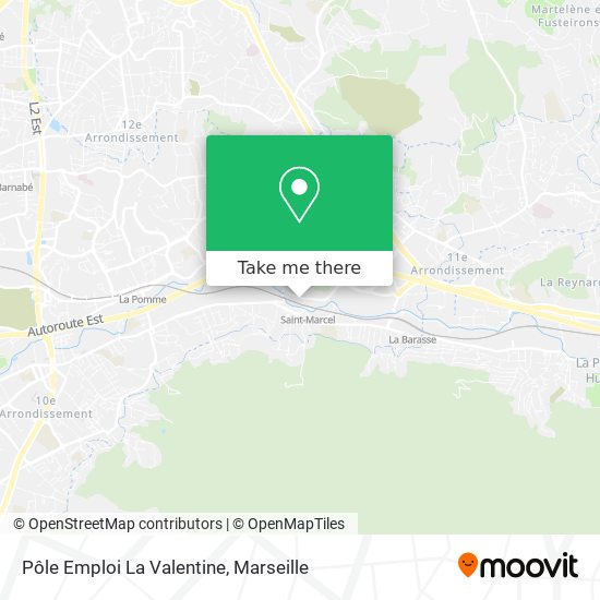 Pôle Emploi La Valentine map