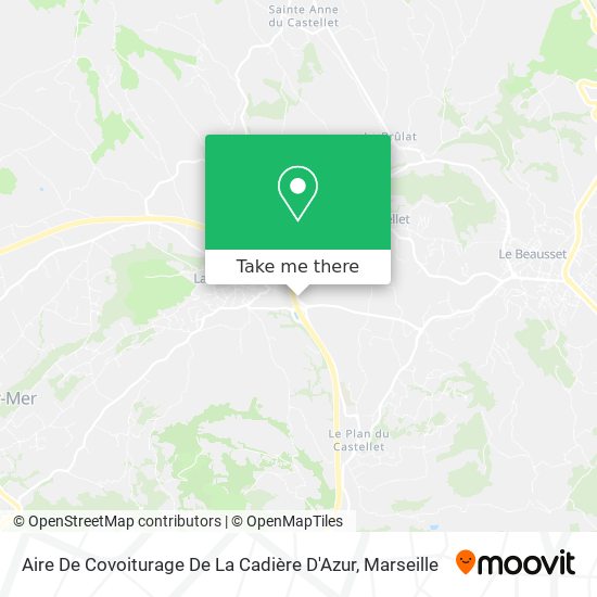 Aire De Covoiturage De La Cadière D'Azur map