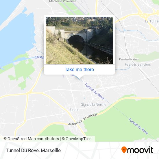 Mapa Tunnel Du Rove