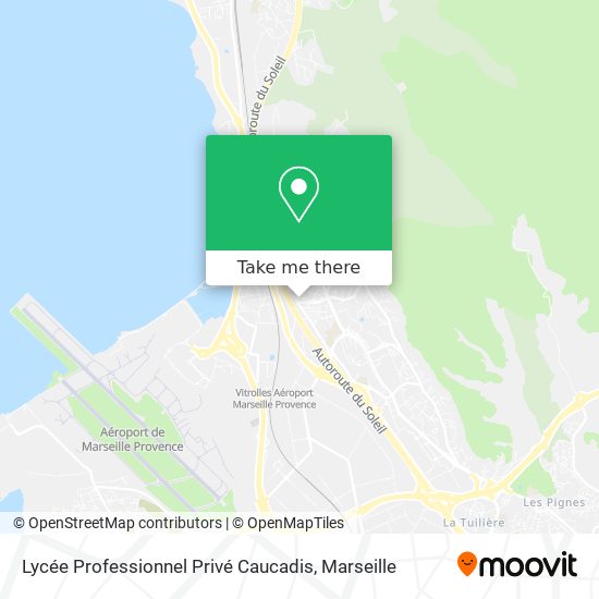 Lycée Professionnel Privé Caucadis map