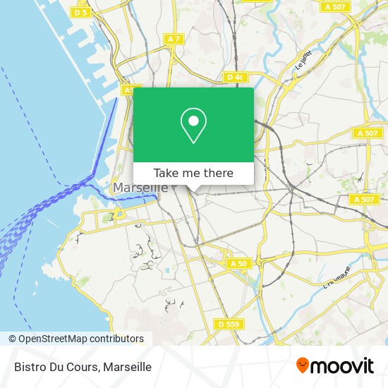 Mapa Bistro Du Cours