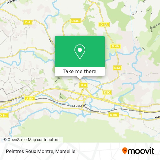 Mapa Peintres Roux Montre