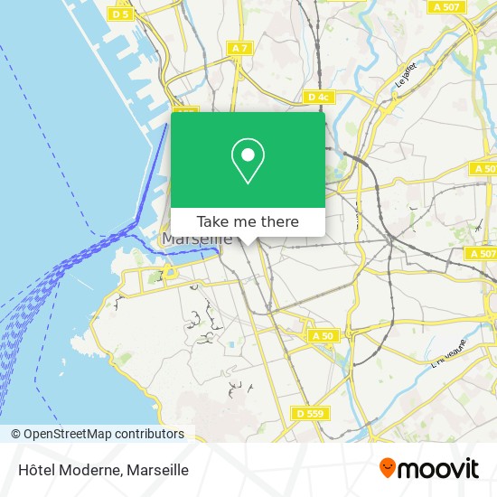 Mapa Hôtel Moderne