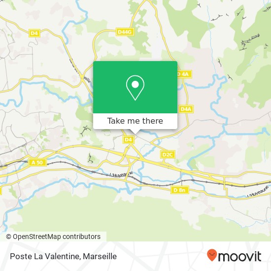 Mapa Poste La Valentine