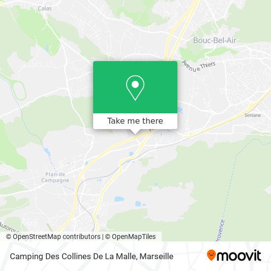 Camping Des Collines De La Malle map