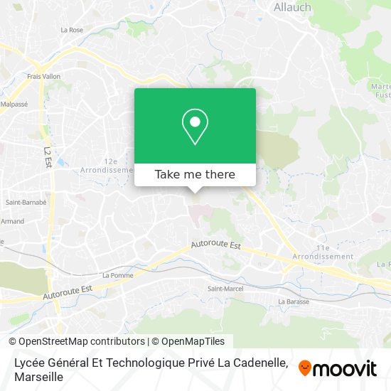 Lycée Général Et Technologique Privé La Cadenelle map
