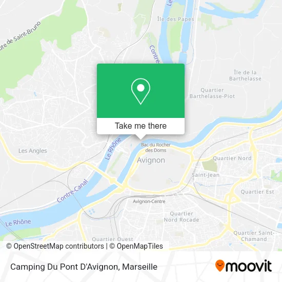 Camping Du Pont D'Avignon map