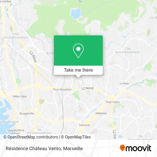 Résidence Château Vento map