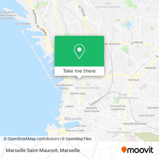 Marseille Saint-Mauront map