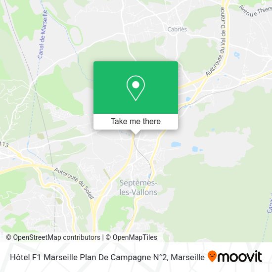Hôtel F1 Marseille Plan De Campagne N°2 map