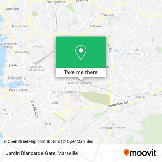 Jardin Blancarde-Gare map