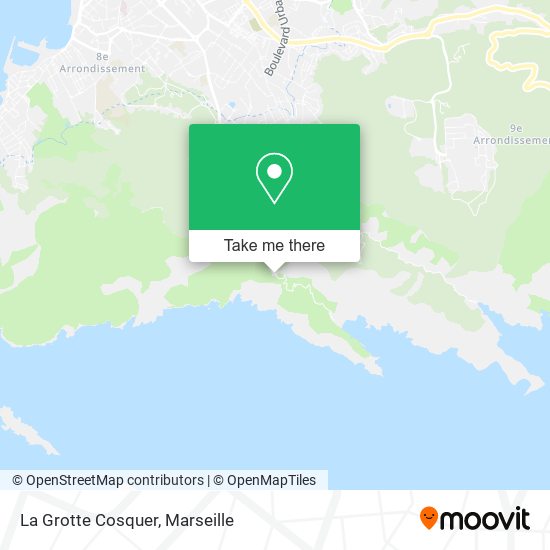 La Grotte Cosquer map