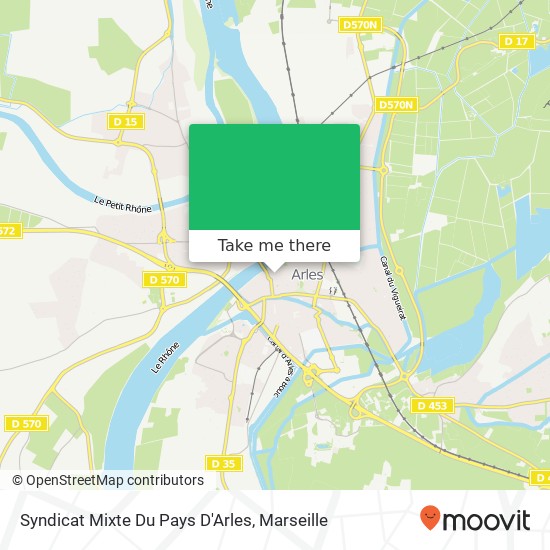 Mapa Syndicat Mixte Du Pays D'Arles