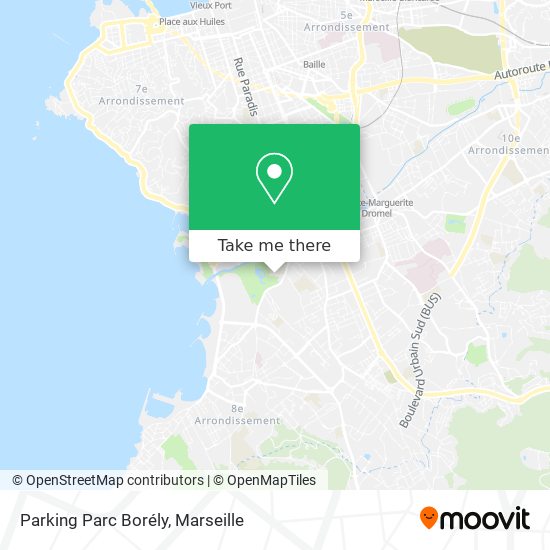 Parking Parc Borély map