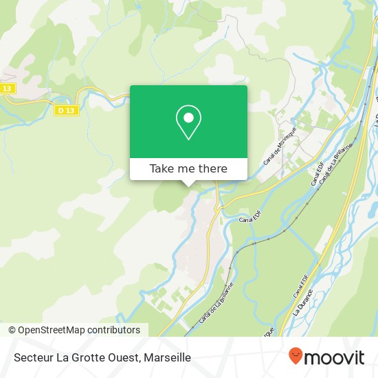 Mapa Secteur La Grotte Ouest