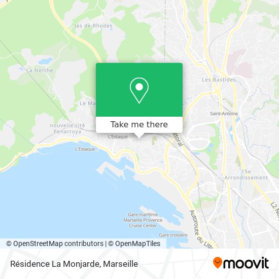 Mapa Résidence La Monjarde
