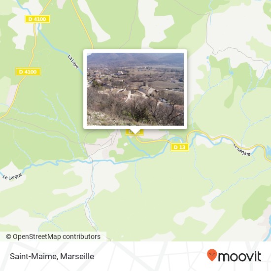 Mapa Saint-Maime