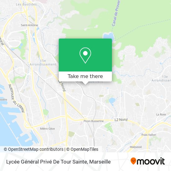 Lycée Général Privé De Tour Sainte map
