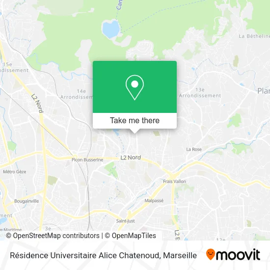 Résidence Universitaire Alice Chatenoud map
