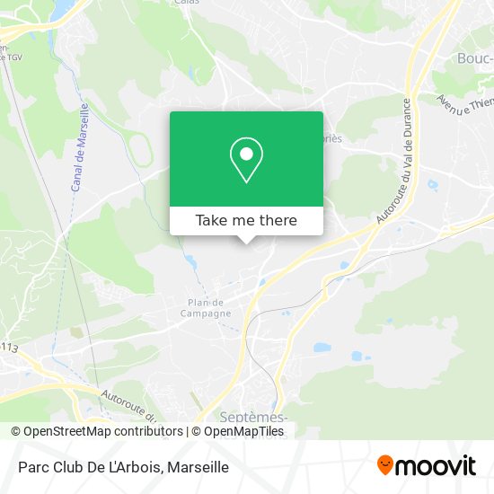Parc Club De L'Arbois map