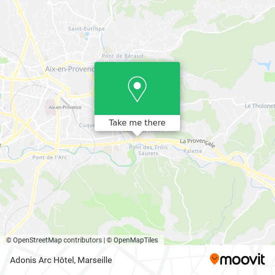 Adonis Arc Hôtel map