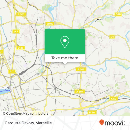 Mapa Garoutte Gavoty