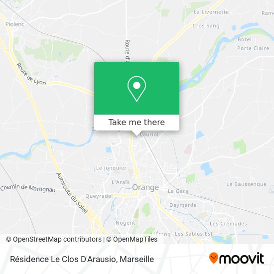 Résidence Le Clos D'Arausio map