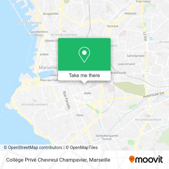 Collège Privé Chevreul Champavier map