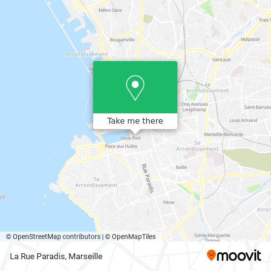 La Rue Paradis map