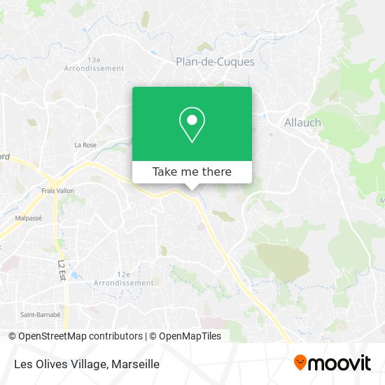Mapa Les Olives Village