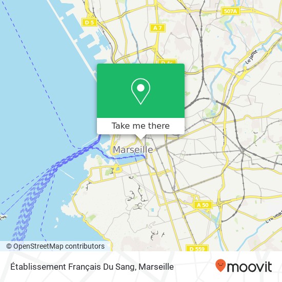 Établissement Français Du Sang map