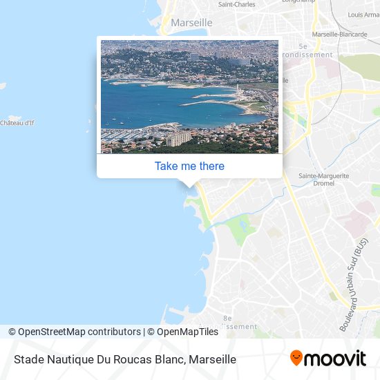 Mapa Stade Nautique Du Roucas Blanc