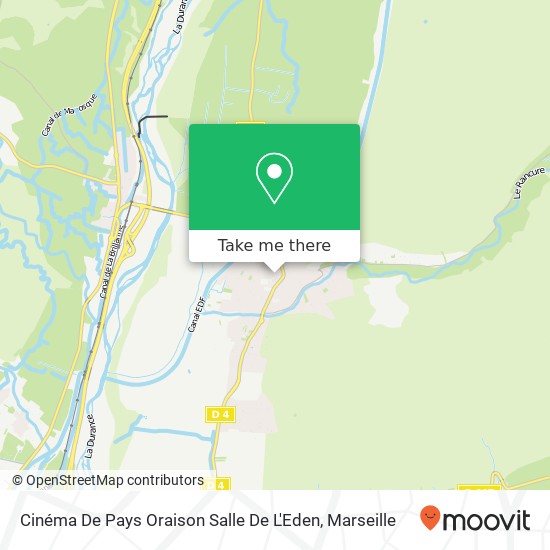 Cinéma De Pays Oraison Salle De L'Eden map