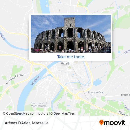 Arènes D'Arles map