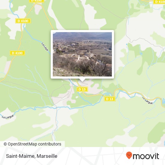 Mapa Saint-Maime