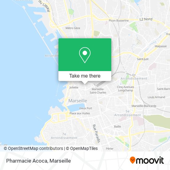 Pharmacie Acoca map