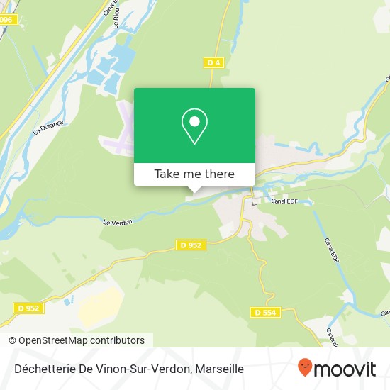 Mapa Déchetterie De Vinon-Sur-Verdon