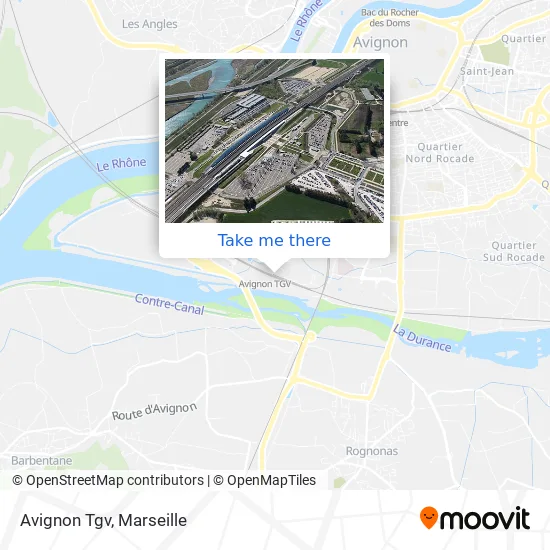 Avignon Tgv map