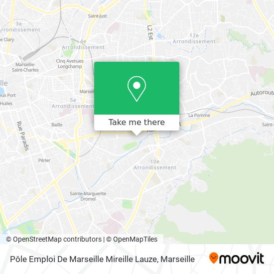 Pôle Emploi De Marseille Mireille Lauze map