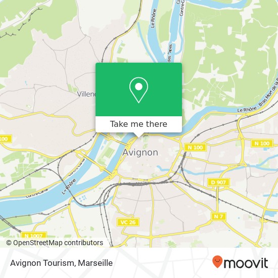 Mapa Avignon Tourism