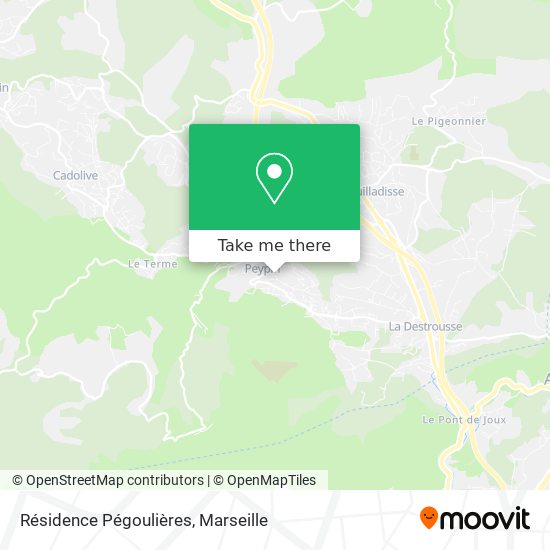 Résidence Pégoulières map